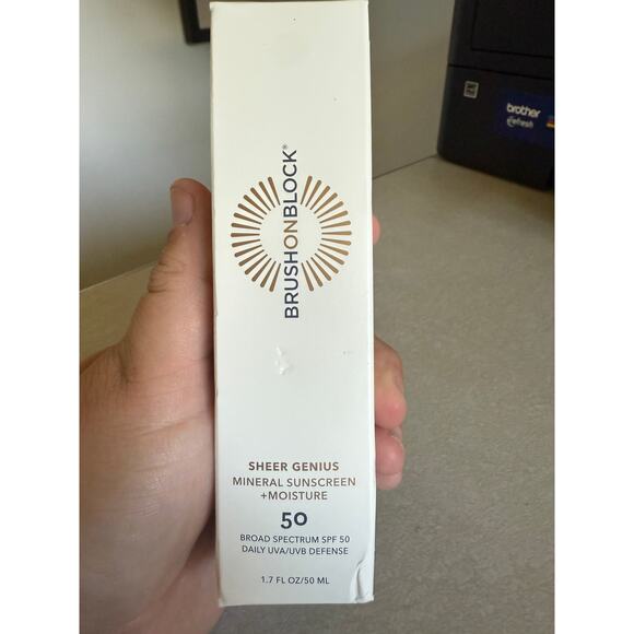 Brush On Block Sheer Genius Mineral Sunscreen NEW IN BOX - Picture 1 of 3